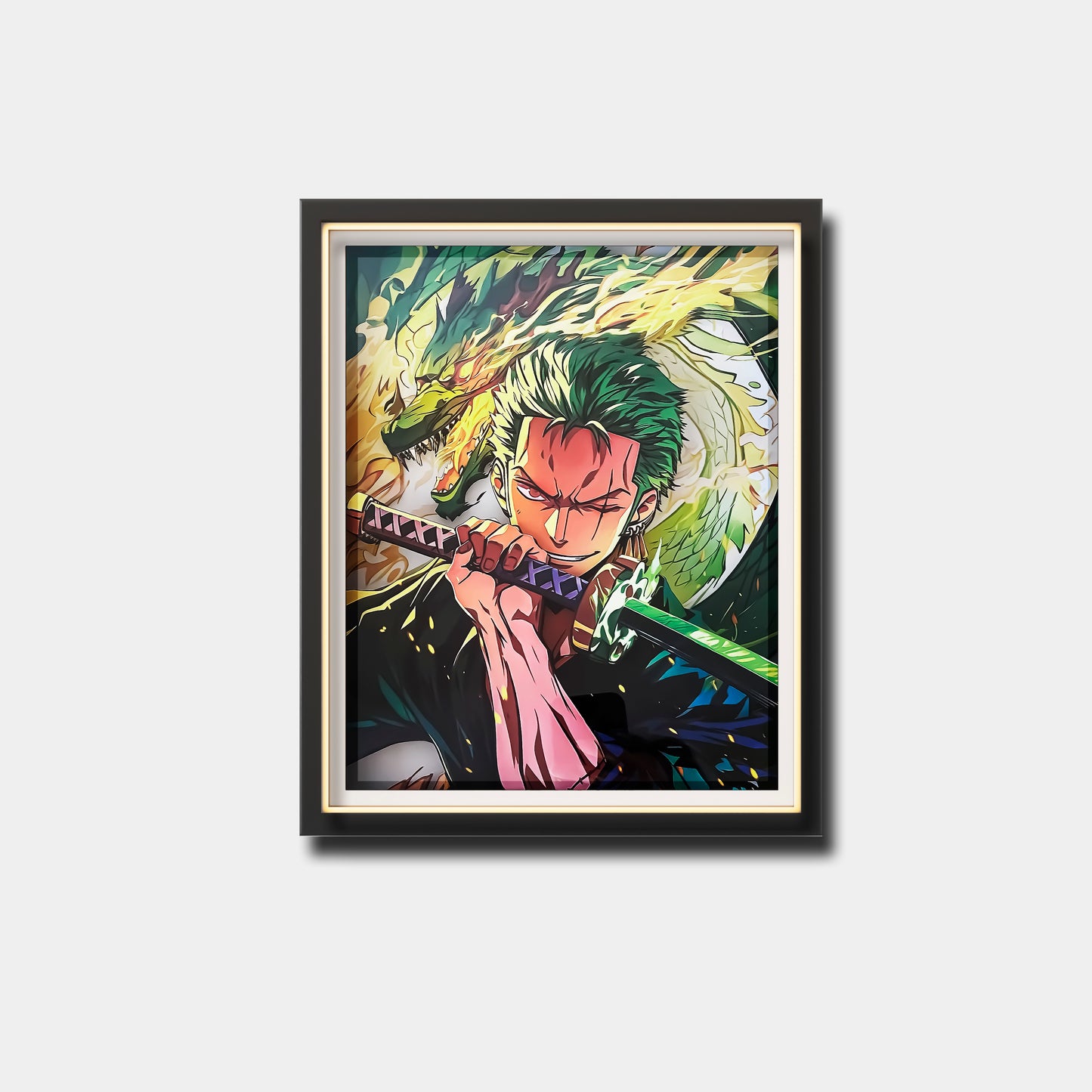 (Pre-Order)One Piece-Roronoa Zoro- Handmade Multilayer 3D paper carving Wall Art