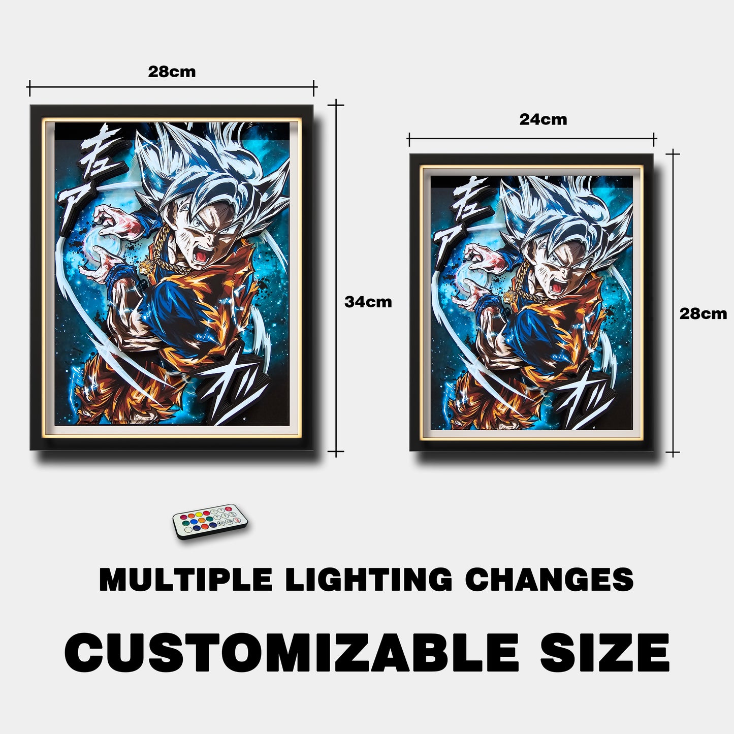 (In-Stock)Master Ultra Goku-Handmade Multilayer 3D paper carving Wall Art