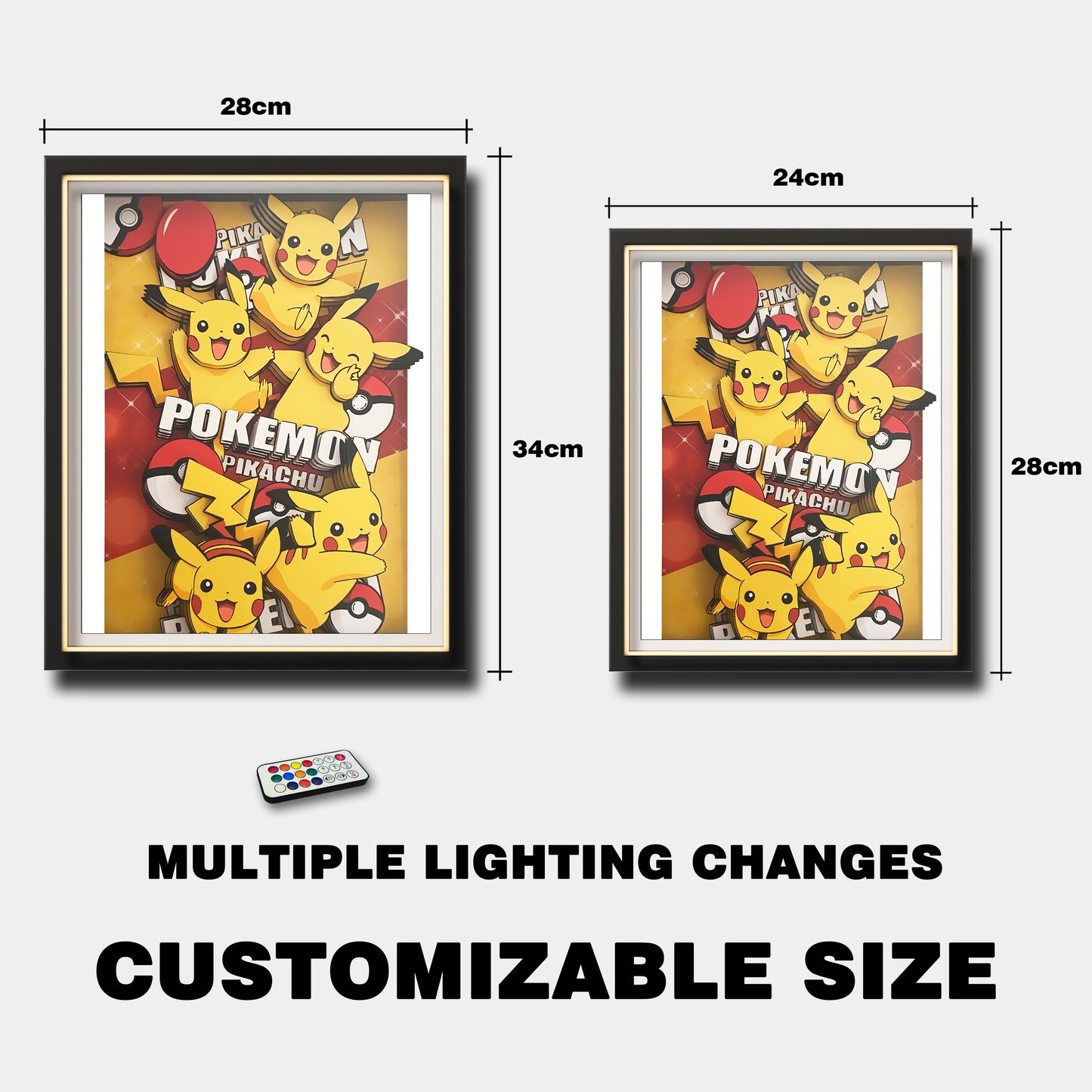(Pre-Order)Pokemon-Pikachu- Handmade Multilayer 3D paper carving Wall Art
