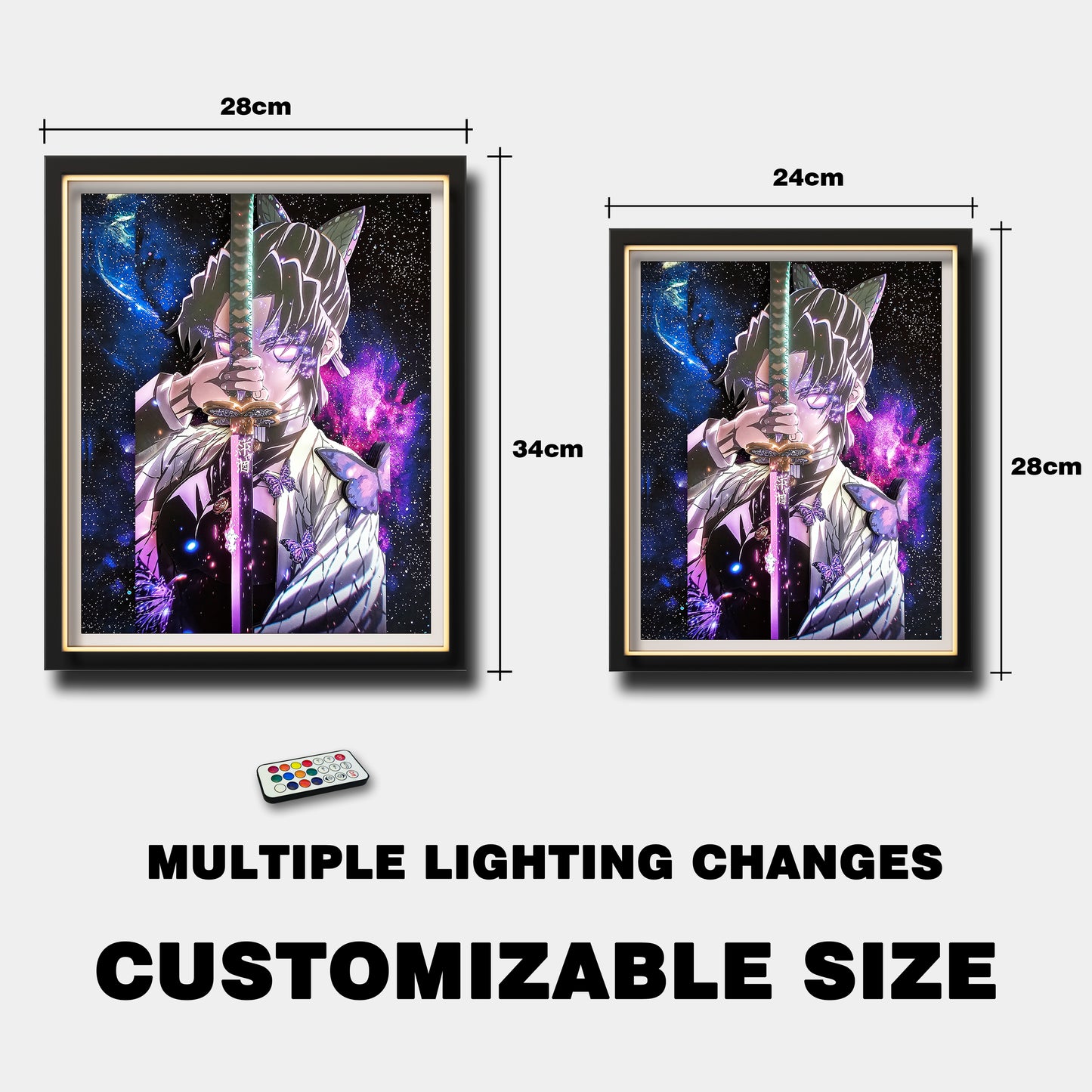 (Pre-Order)Demon Slayer-Kanae Kocho-Handmade Multilayer 3D paper carving Wall Art
