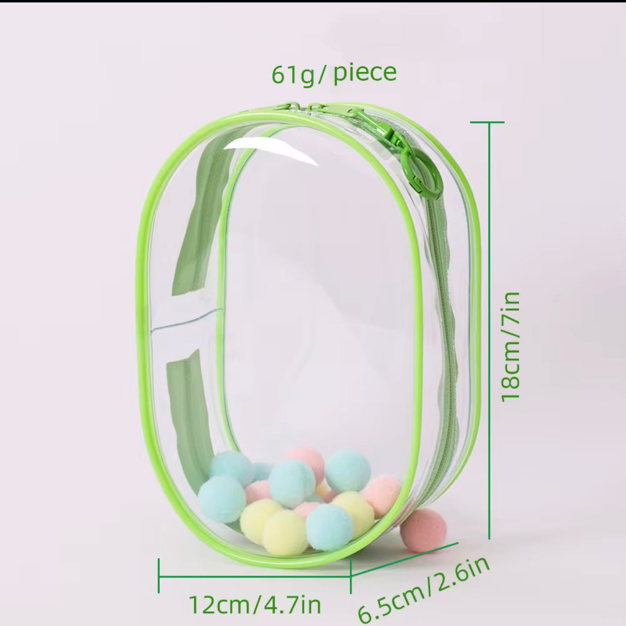 PVC Bag/Case/Protector with Keychain and pompon for Labubu