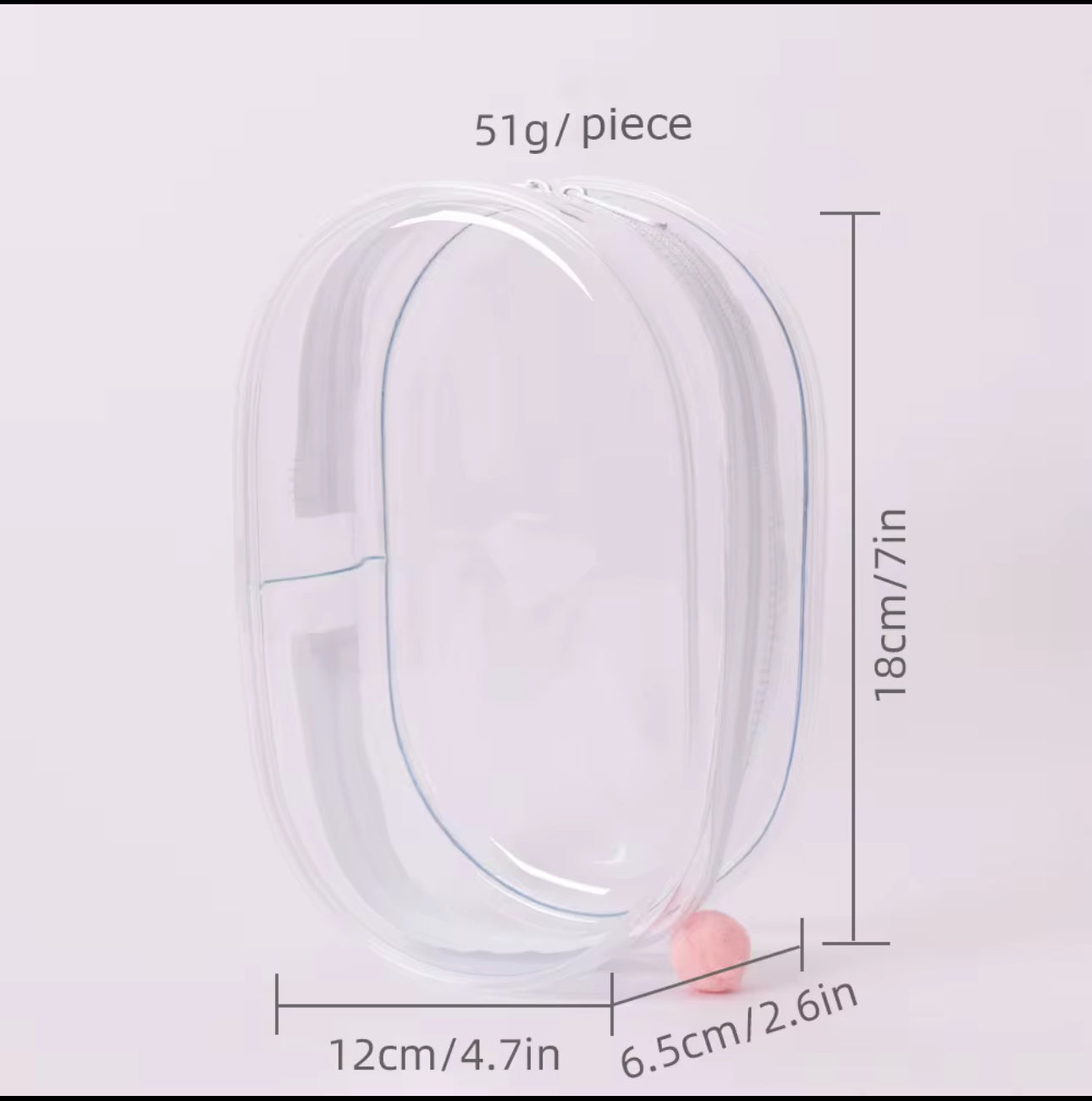 PVC Bag/Case/Protector with Keychain and pompon for Labubu
