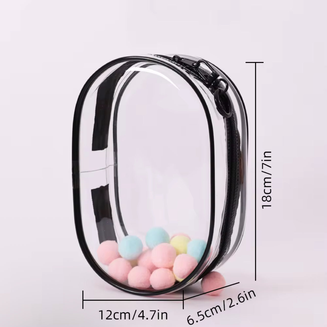 PVC Bag/Case/Protector with Keychain and pompon for Labubu