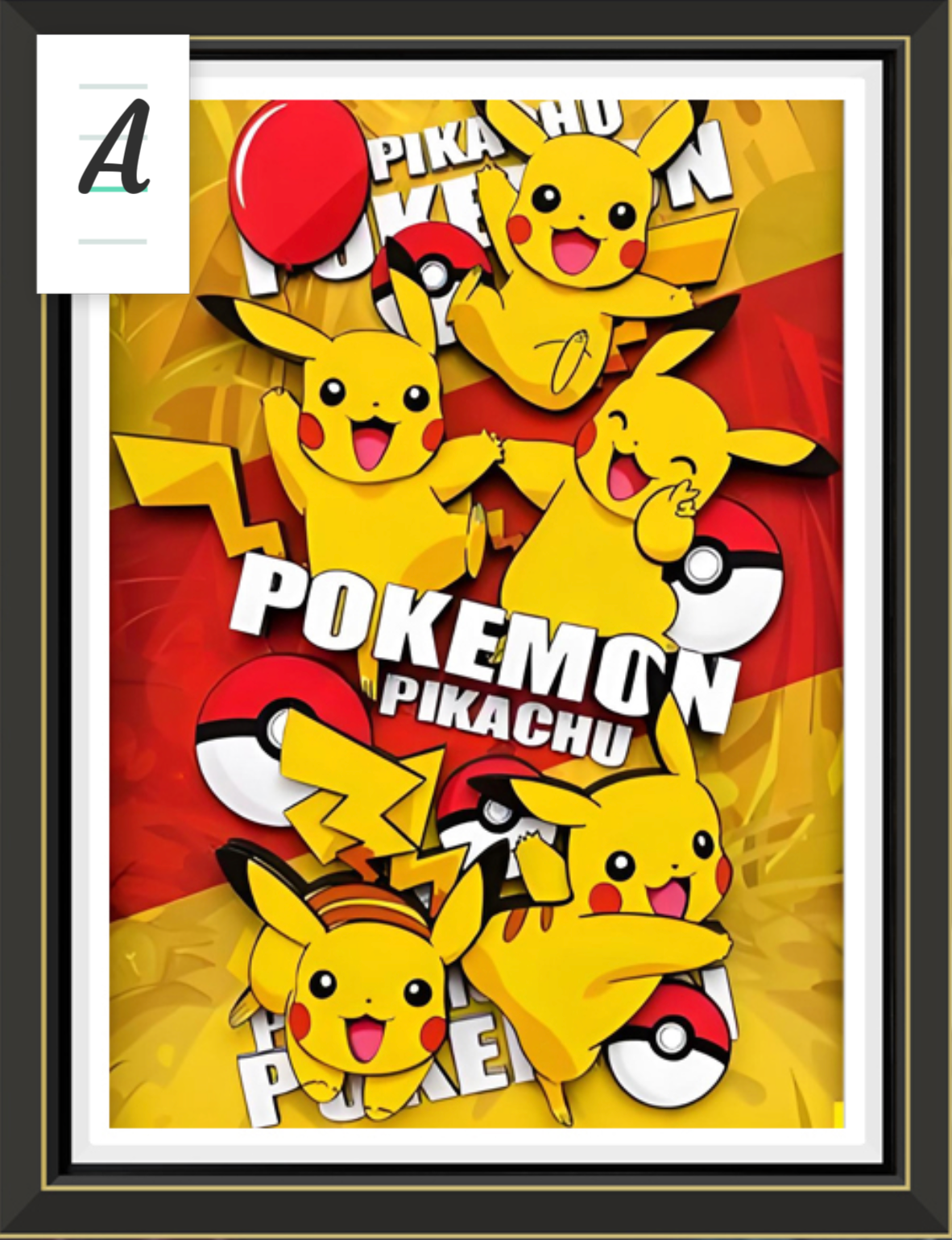 Pokemon, LED Handmade Multilayer 3D paper carving ,wall art, Anime gift , Comics, room Decor,pikachu, gangar,chacharz