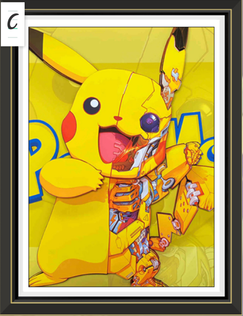 Pokemon, LED Handmade Multilayer 3D paper carving ,wall art, Anime gift , Comics, room Decor,pikachu, gangar,chacharz