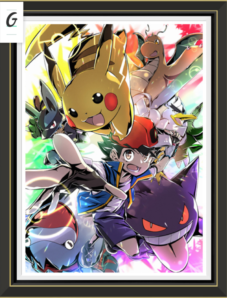 Pokemon, LED Handmade Multilayer 3D paper carving ,wall art, Anime gift , Comics, room Decor,pikachu, gangar,chacharz