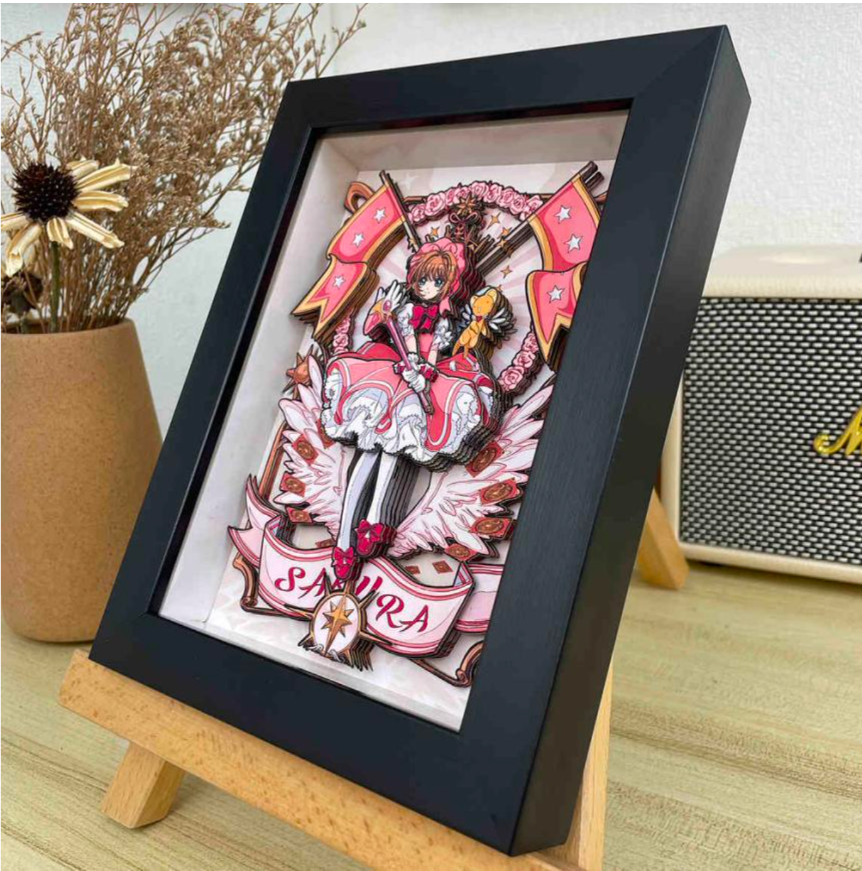 Japanese Anime Frame 3D Paper Carving