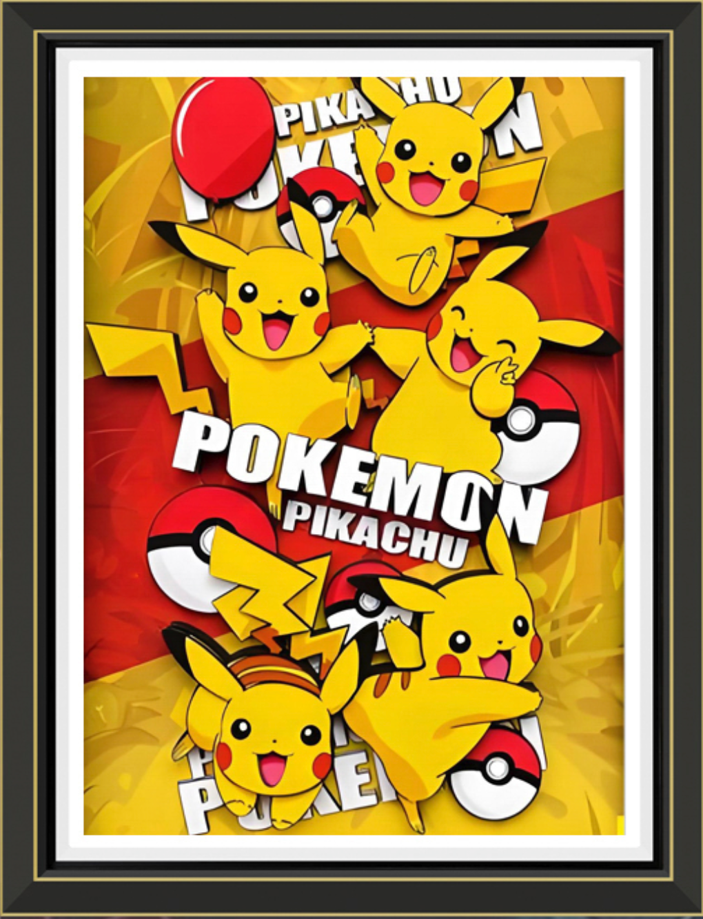 (Pre-Order)Pokemon-Pikachu- Handmade Multilayer 3D paper carving Wall Art
