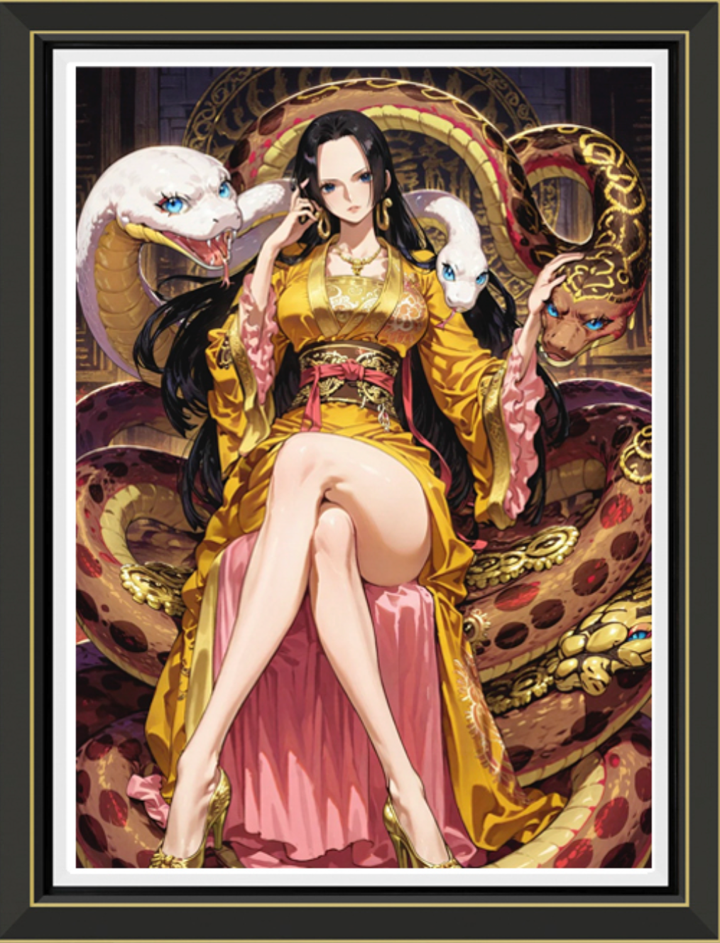 (Pre-Order)One Piece-Boa Hancock- Handmade Multilayer 3D paper carving Wall Art
