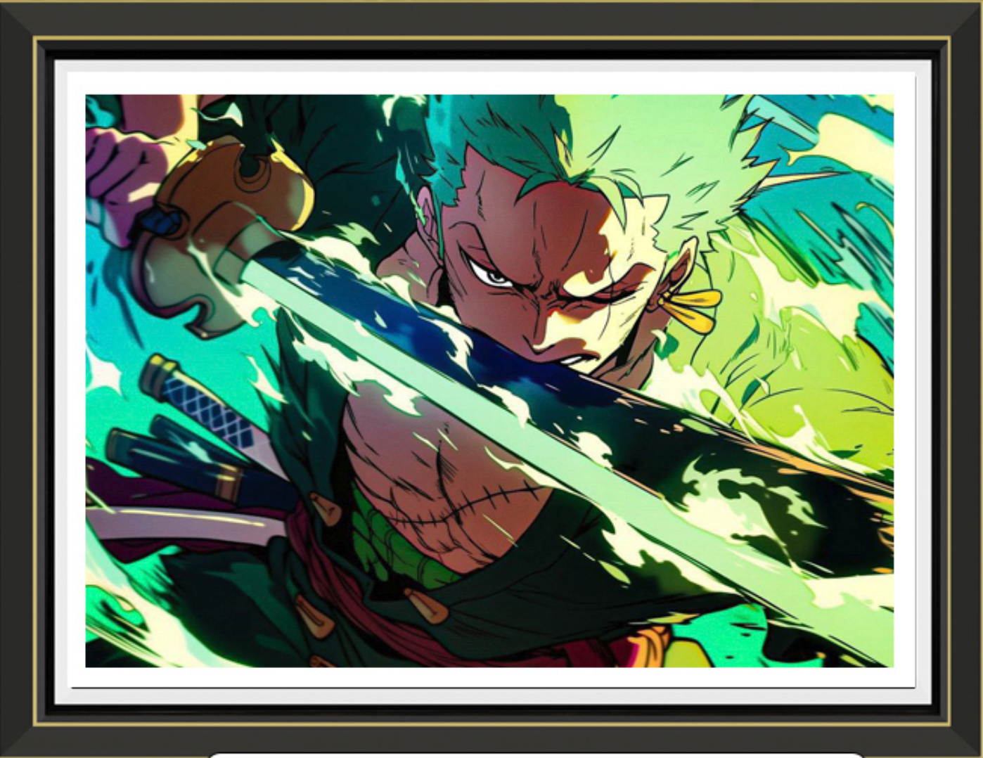 (Pre-Order)One Piece-Roronoa Zoro4- Handmade Multilayer 3D paper carving Wall Art