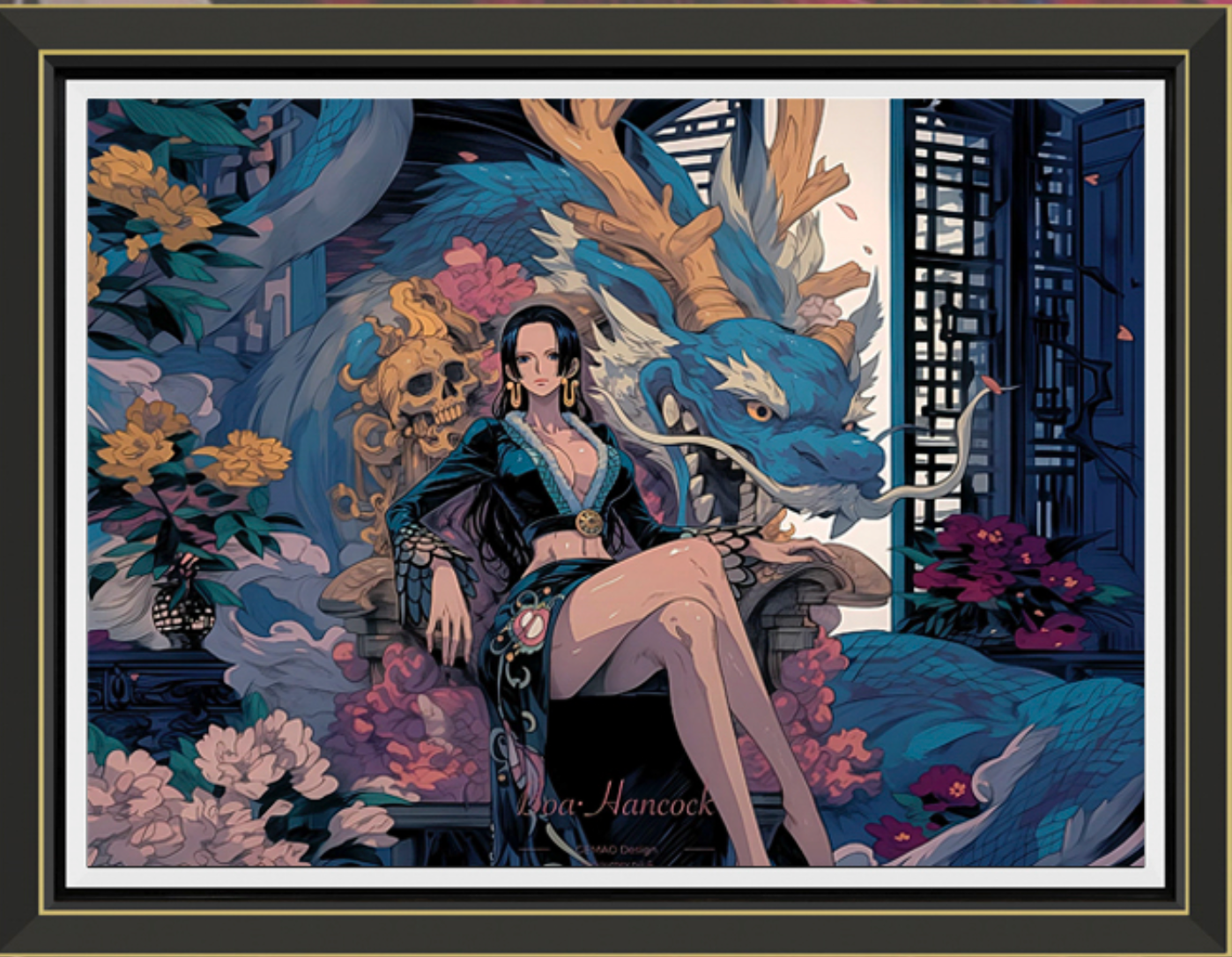 (Pre-Order)One Piece-Boa Hancock 5- Handmade Multilayer 3D paper carving Wall Art