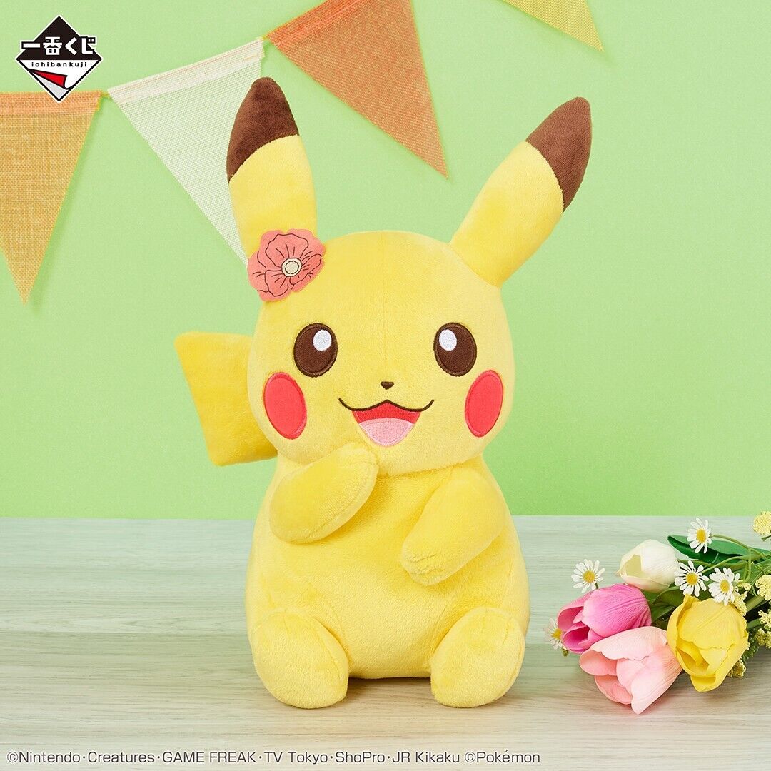 Ichiban Kuji Pokemon Blooming Days Plush Doll Last one Prize Pikachu