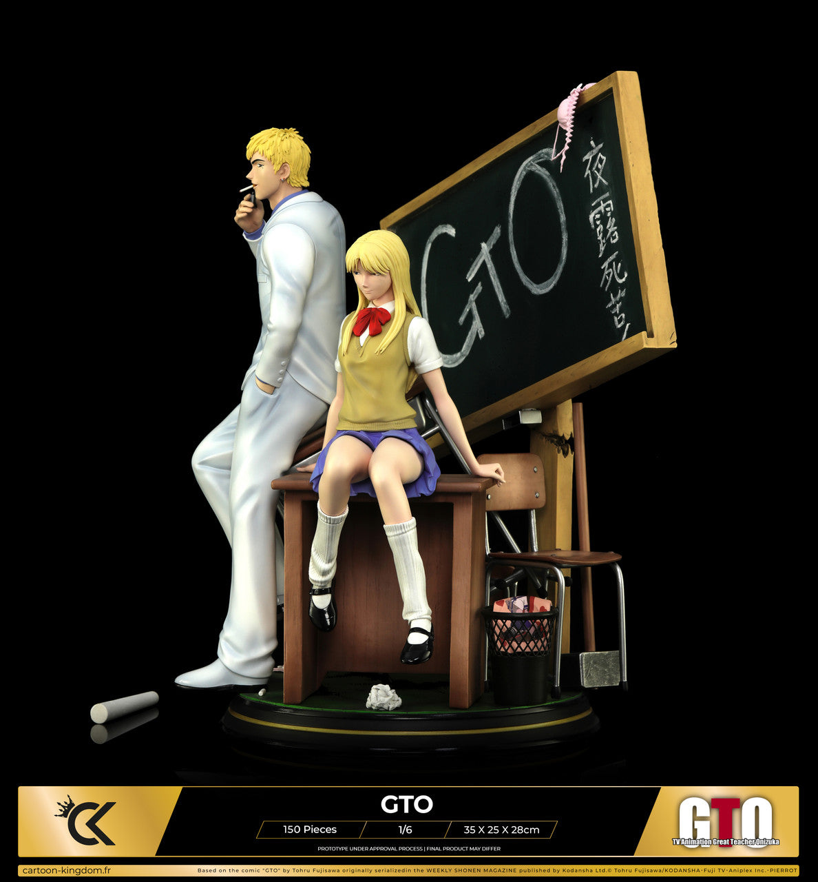 [Warehouse in Stock] Cartoon Kingdom Studio - Statue - GTO - Eikichi Onizuka & Kanzaki Urumi (Licensed)