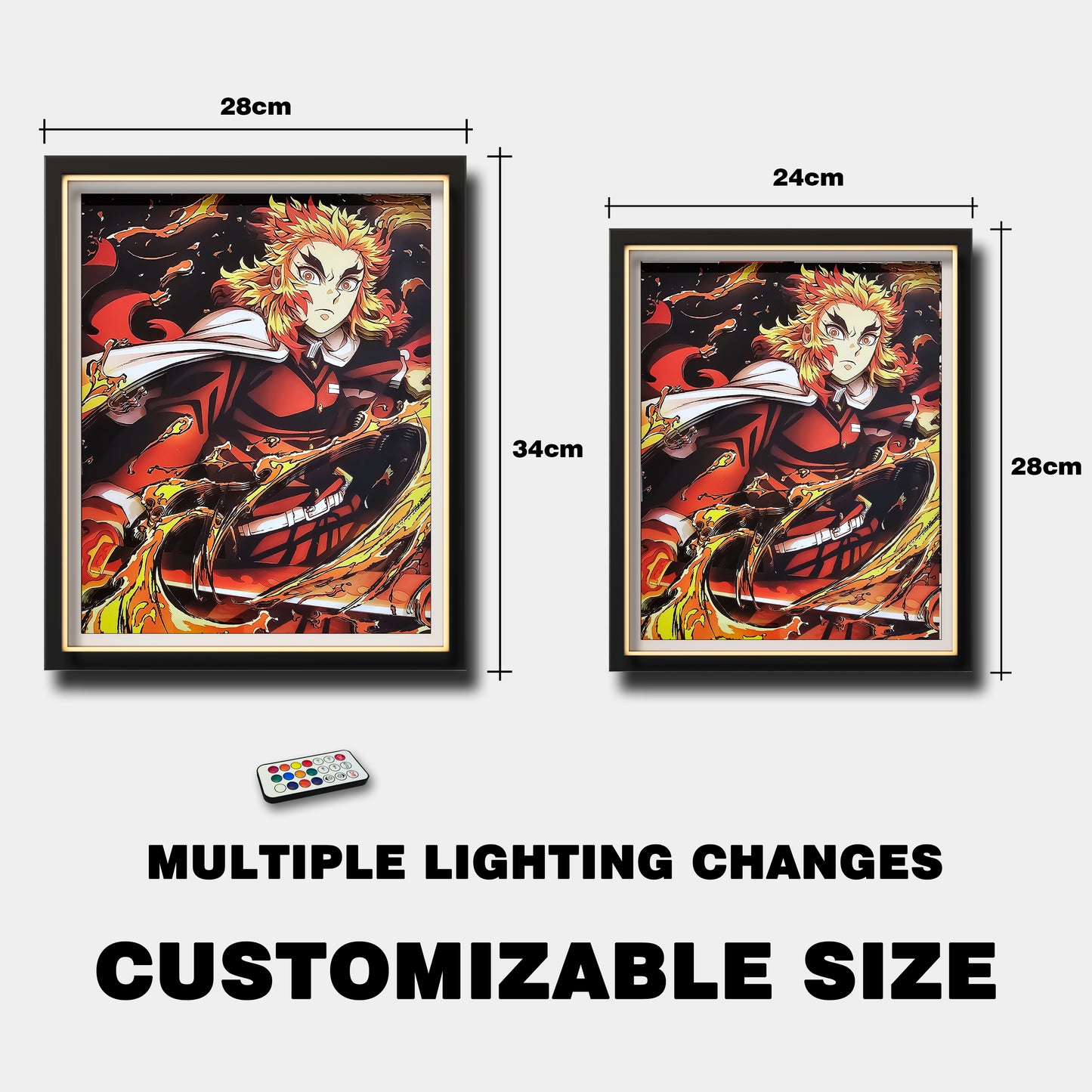 (Pre-Order)Demon Slayer-Rengoku Kyoujurou-Handmade Multilayer 3D paper carving Wall Art