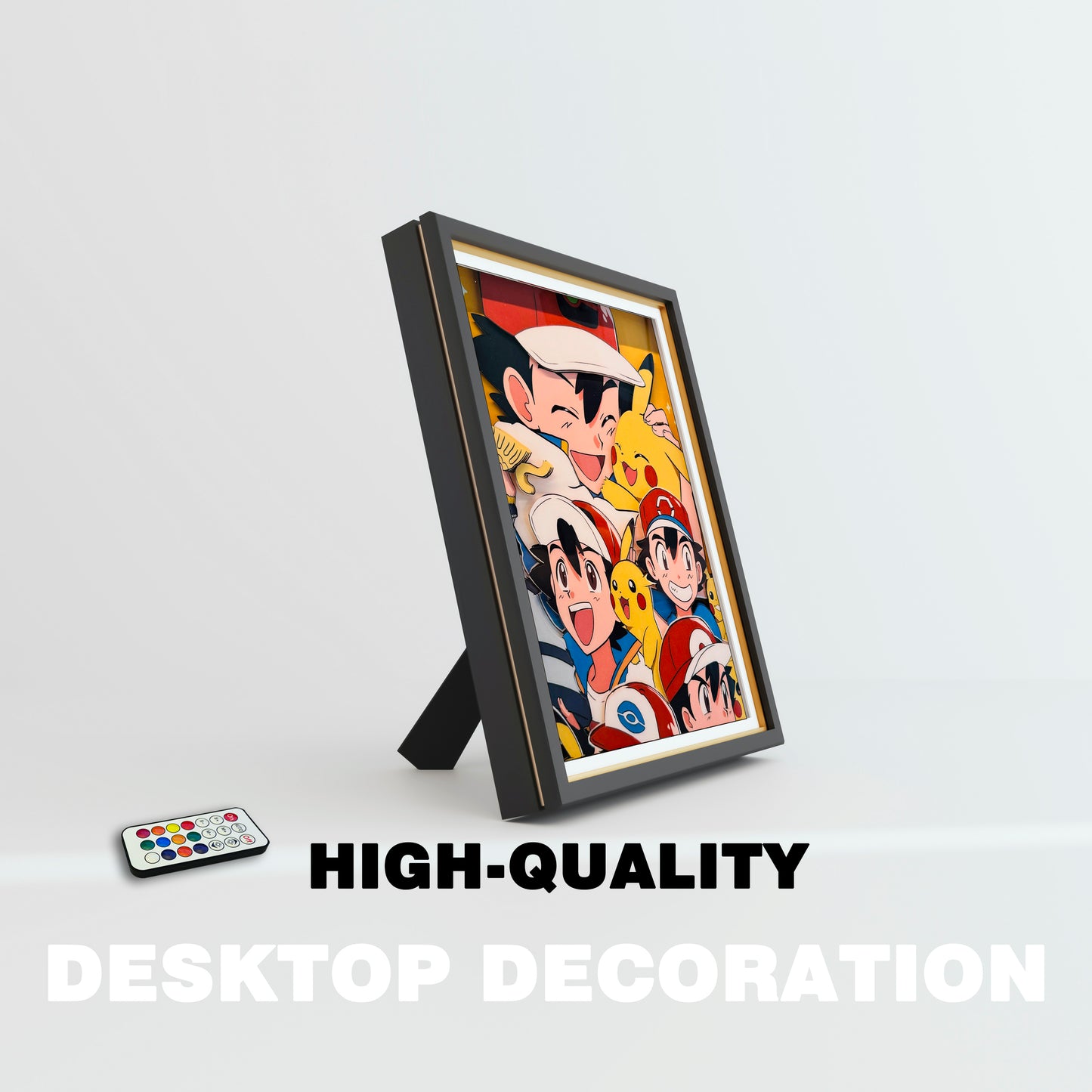 (In-Stock)Pokemon-Ash Ketchum- Handmade Multilayer 3D paper carving Wall Art