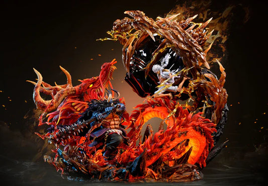 [Warehouse in Stock] Ventus Studio - Statue - One Piece Luffy vs Dragon kaido - Kaido(Fire Dragon) VS Luffy(Bajrang Gun)