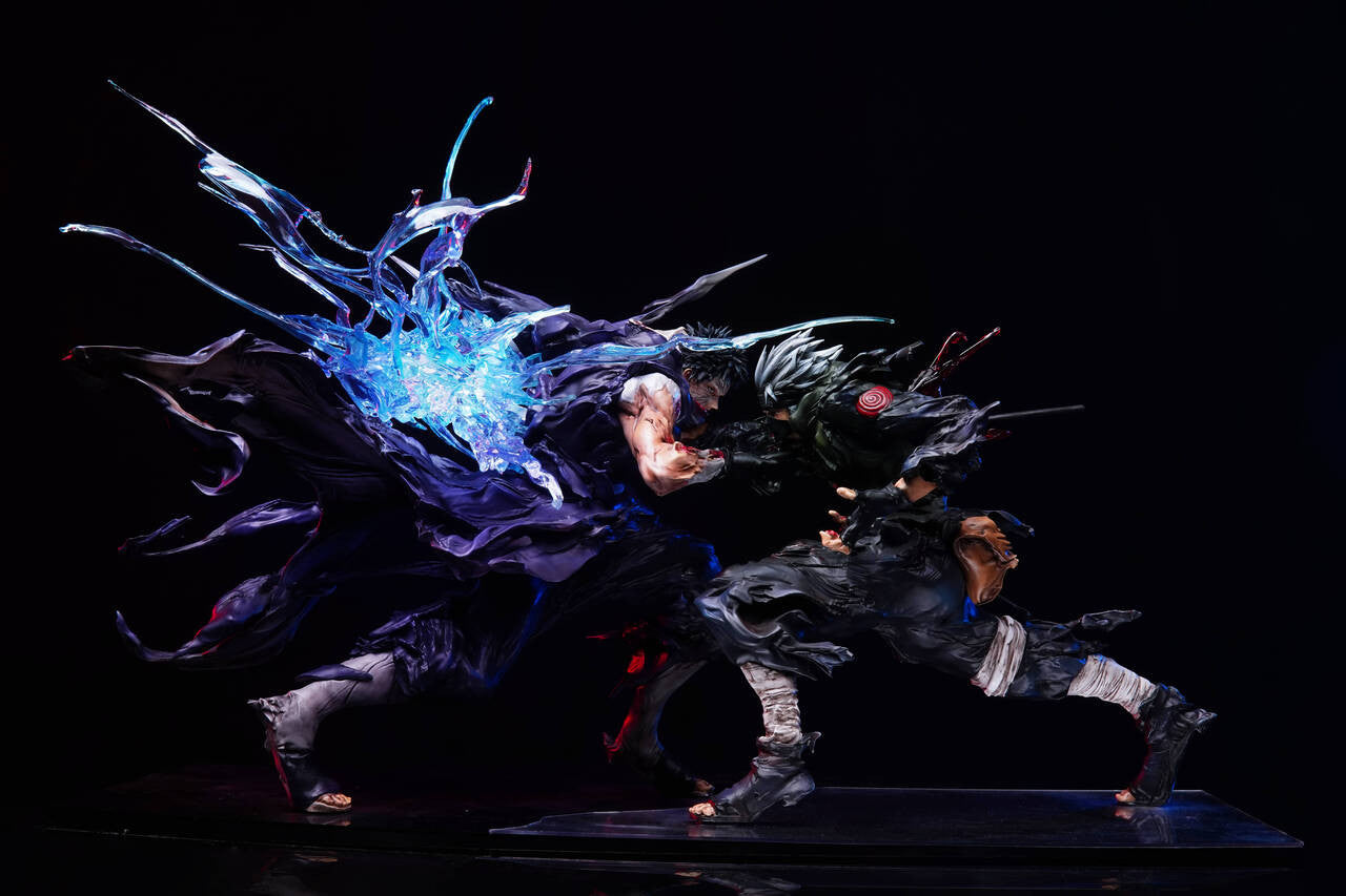 [Warehouse in Stock] Iron Curtain Studio - Statue - Naruto Battle Series 1 Kakashi and Obito's Fateful Duel