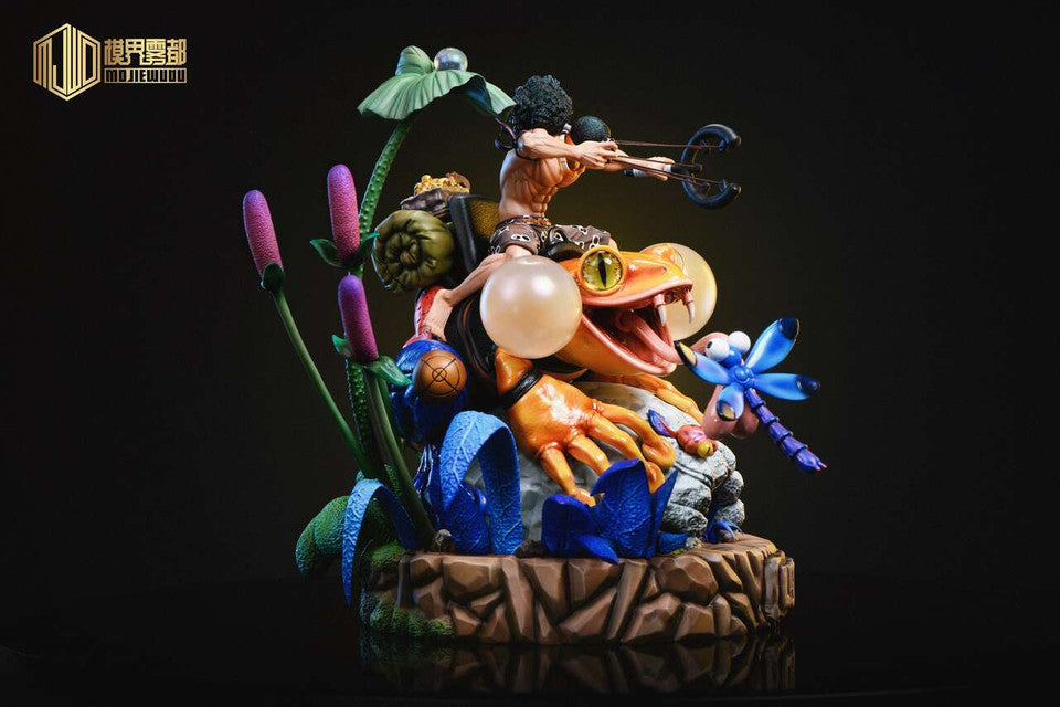 [Warehouse in Stock] Mo Jie Wu Du Studio - Statue - One Piece - Strange Forest Adventure Part 3 Usopp & Blue Leg Frog