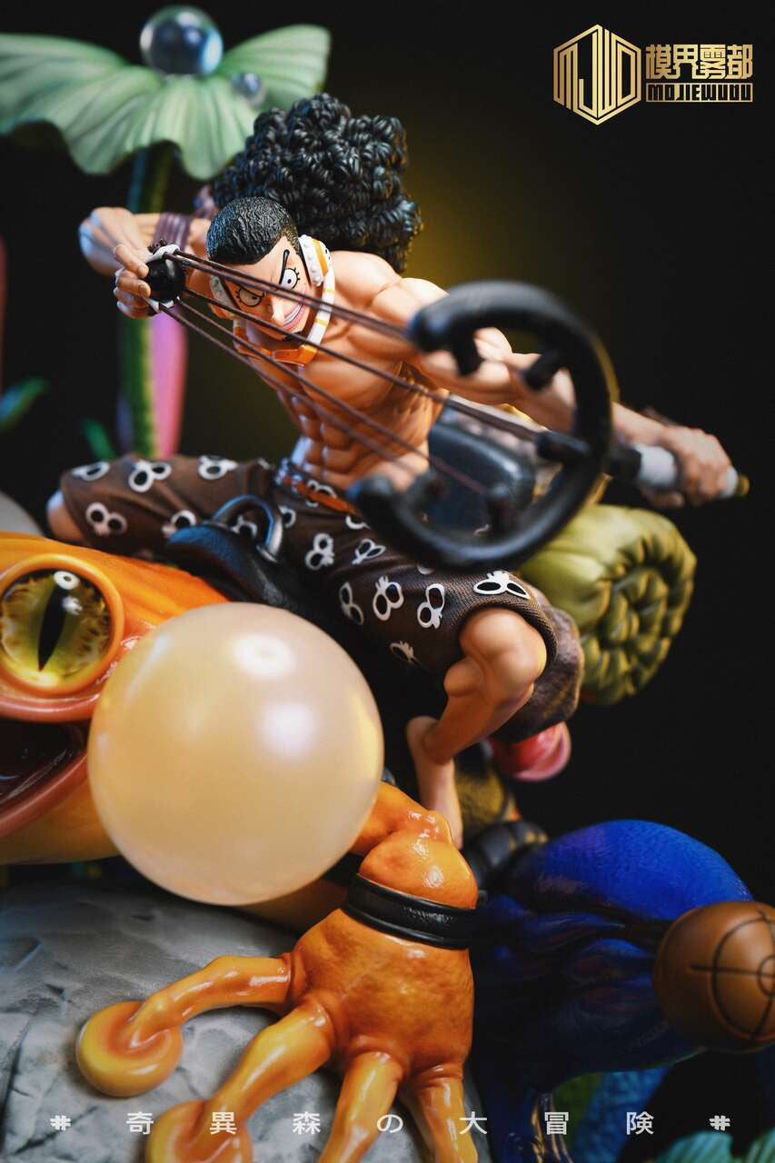 [Warehouse in Stock] Mo Jie Wu Du Studio - Statue - One Piece - Strange Forest Adventure Part 3 Usopp & Blue Leg Frog
