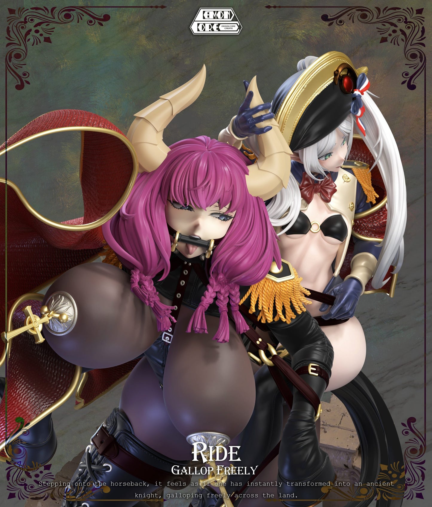 [Pre-Order Closed] Demon Core Studio - Statue - Frieren: Beyond Journey's End - Frieren & Aura cosplaying Napoleon Crossing the Alps