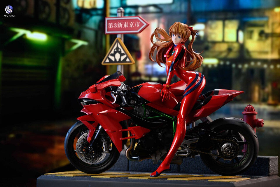 [Warehouse in Stock] KOL Brother Studio - Statue - Neon Genesis Evangelion - Motorcycle Asuka