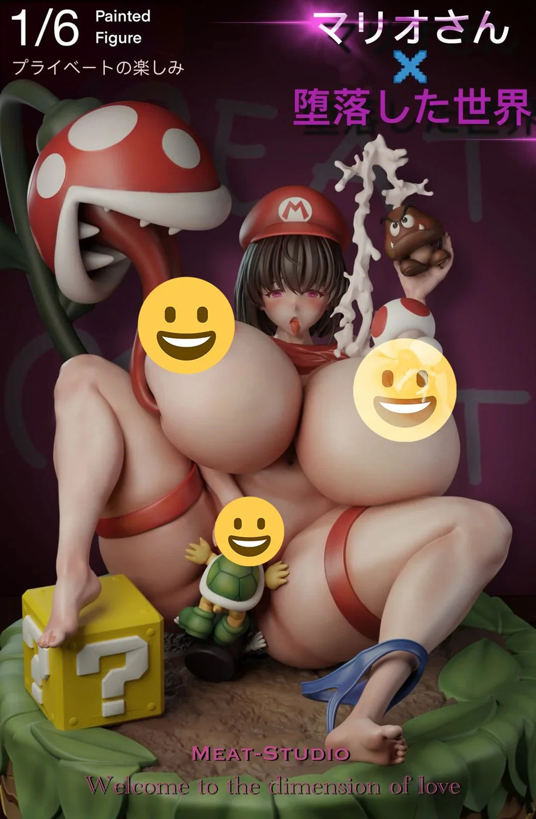 [Warehouse in Stock] Meat Studio - Statue - Super Mario Mario Lady's Daily Life Tongue sticking version