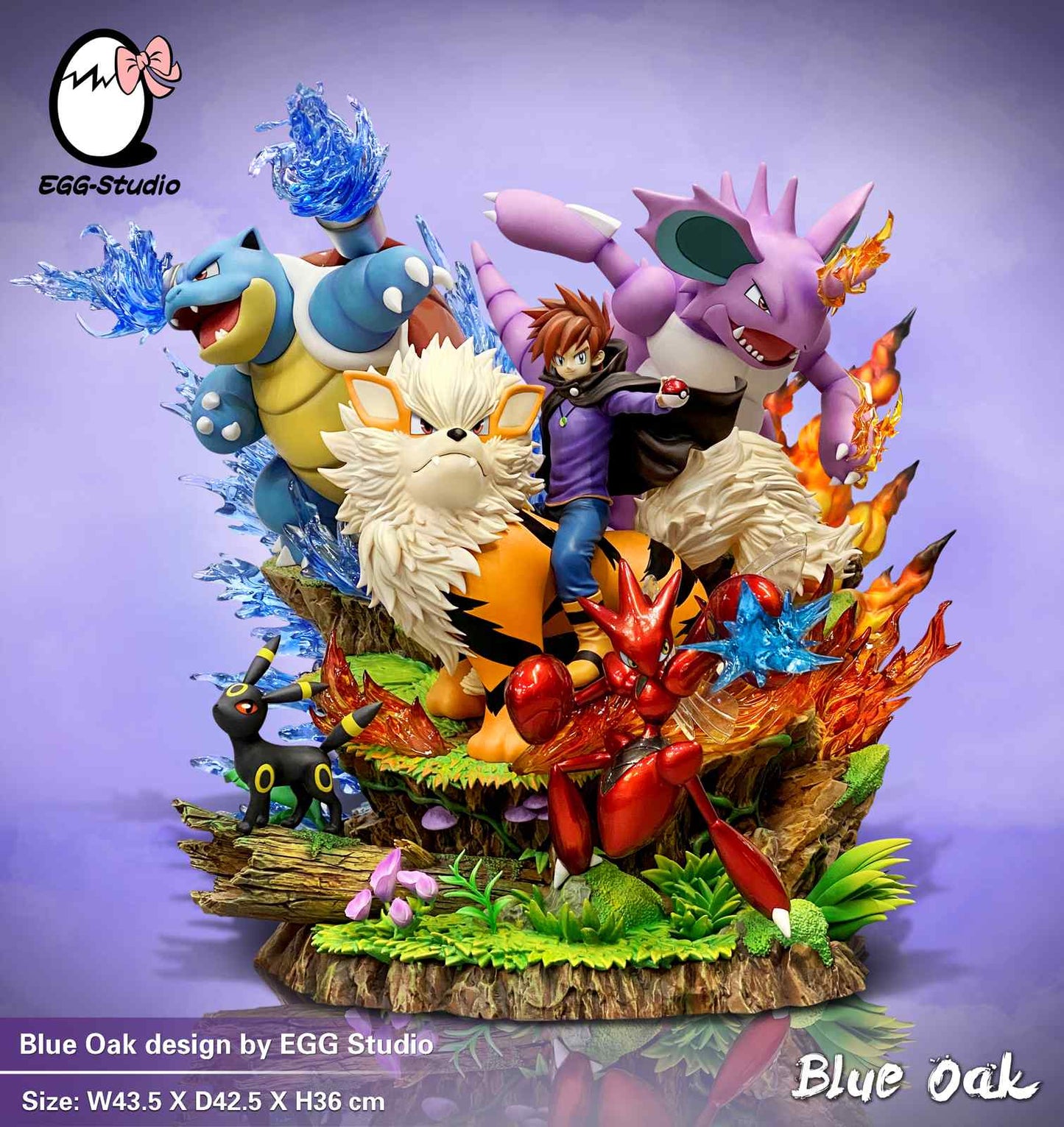 [In stock] EGG Studio - Statue - Pokémon - Blue Oak & his Pokémon