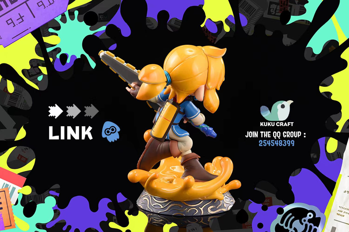[Pre-Order] KukuCraft Studio - Statue - The Legend of Zelda x SPLATOON - Squid Link & Zelda