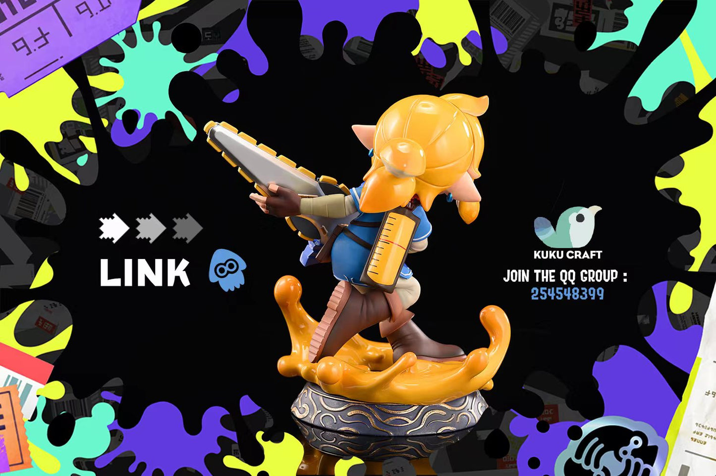 [Pre-Order] KukuCraft Studio - Statue - The Legend of Zelda x SPLATOON - Squid Link & Zelda