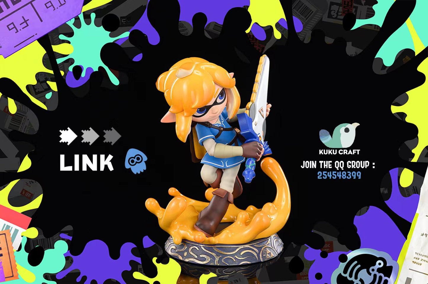 [Pre-Order] KukuCraft Studio - Statue - The Legend of Zelda x SPLATOON - Squid Link & Zelda