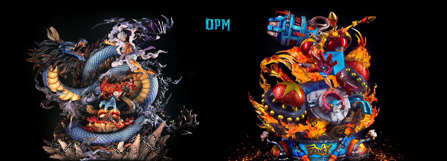 [Warehouse in Stock] OPM Studio - Statue - One Piece - Nika Luffy VS Kaido Dragon