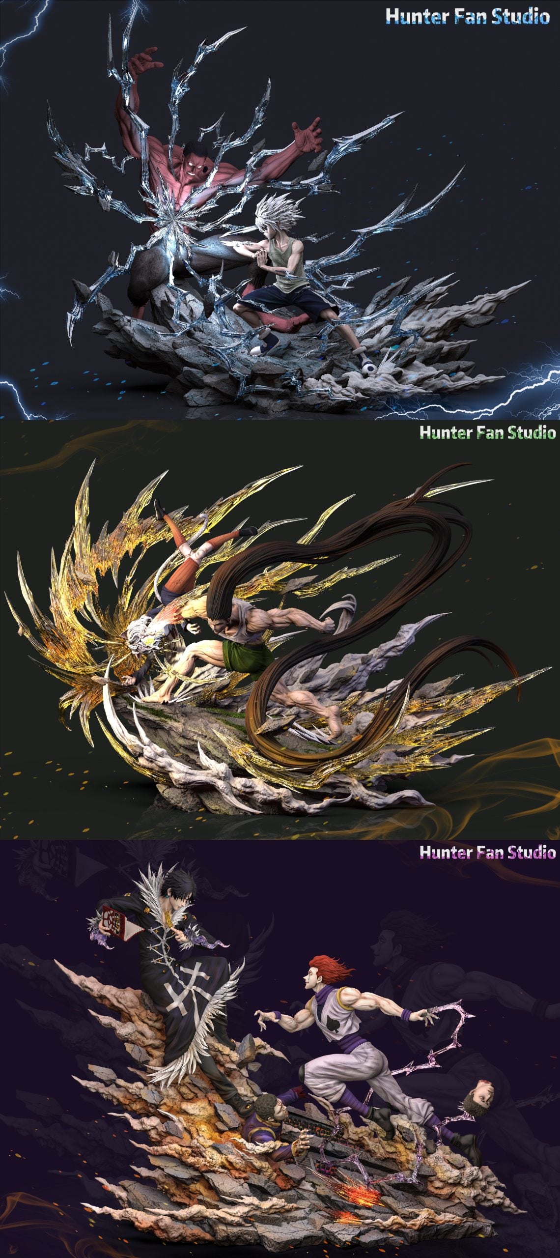 [Warehouse in Stock] Hunter fan Studio - Statue - HUNTER X HUNTER - Chrollo Lucilfer VS Hisoka Morow