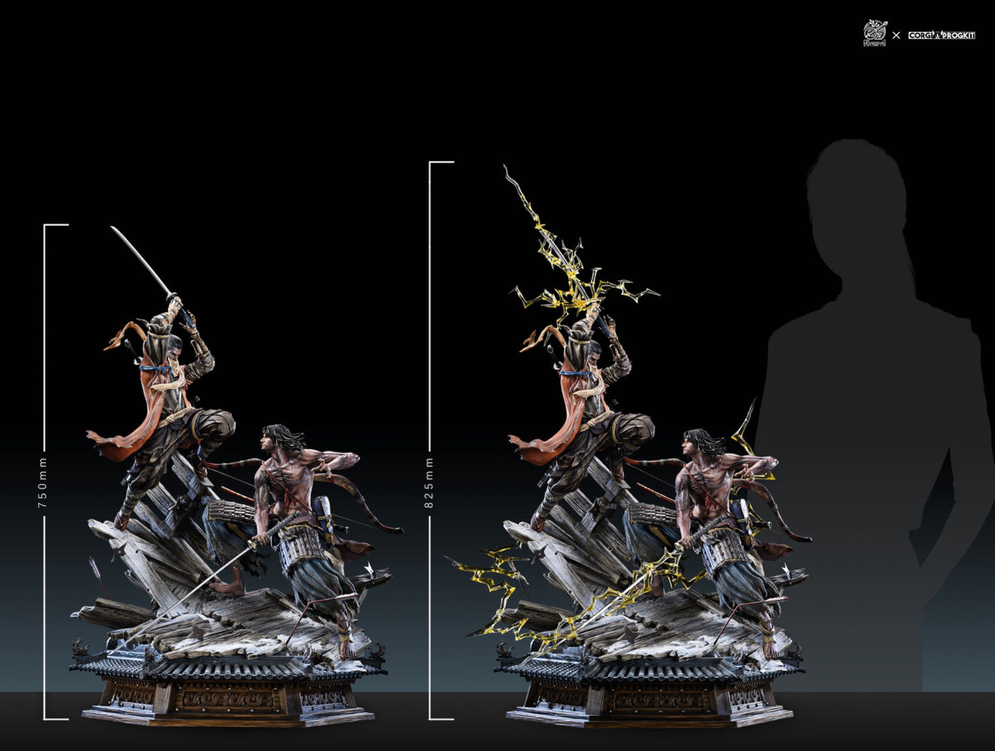 [Warehouse in Stock] Bard Studio & Corgi Progkit Studio - Statue - Sekiro: Shadows Die Twice Soulsborne Scene #1 Sekiro VS Genichiro Ashina