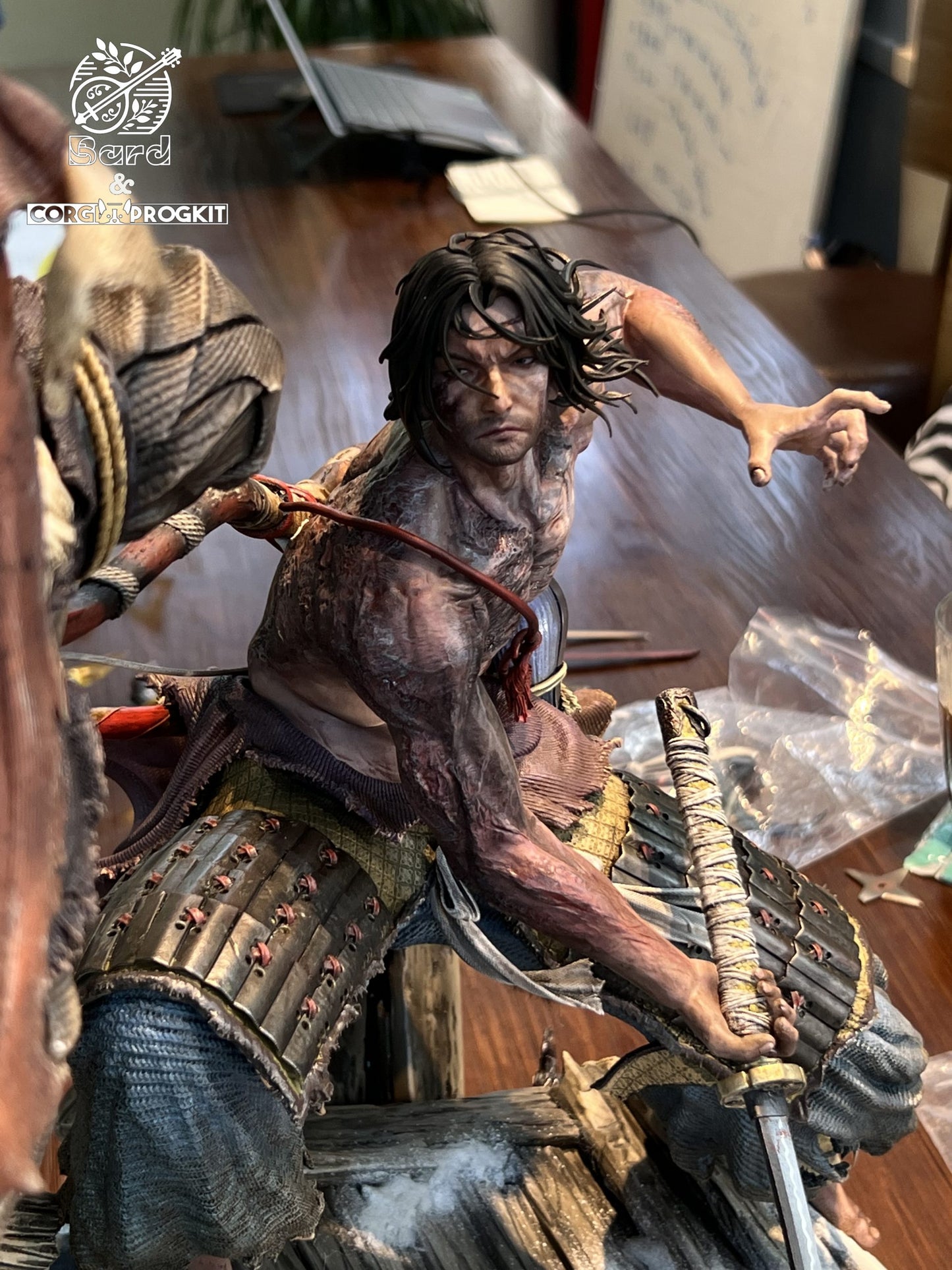 [Warehouse in Stock] Bard Studio & Corgi Progkit Studio - Statue - Sekiro: Shadows Die Twice Soulsborne Scene #1 Sekiro VS Genichiro Ashina