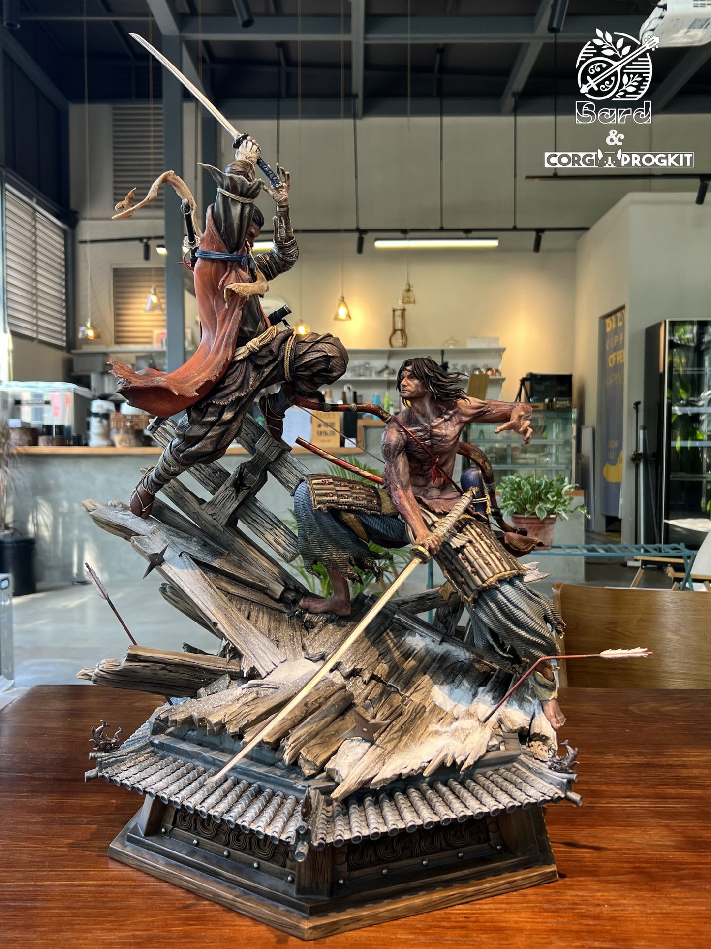 [Warehouse in Stock] Bard Studio & Corgi Progkit Studio - Statue - Sekiro: Shadows Die Twice Soulsborne Scene #1 Sekiro VS Genichiro Ashina