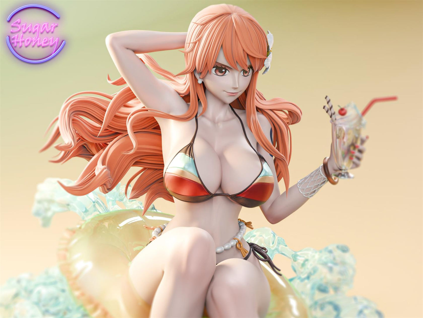[Warehouse in Stock] Sugar Honey Studio - Statue - One Piece - Summer Party 001 Swimsuit Nami