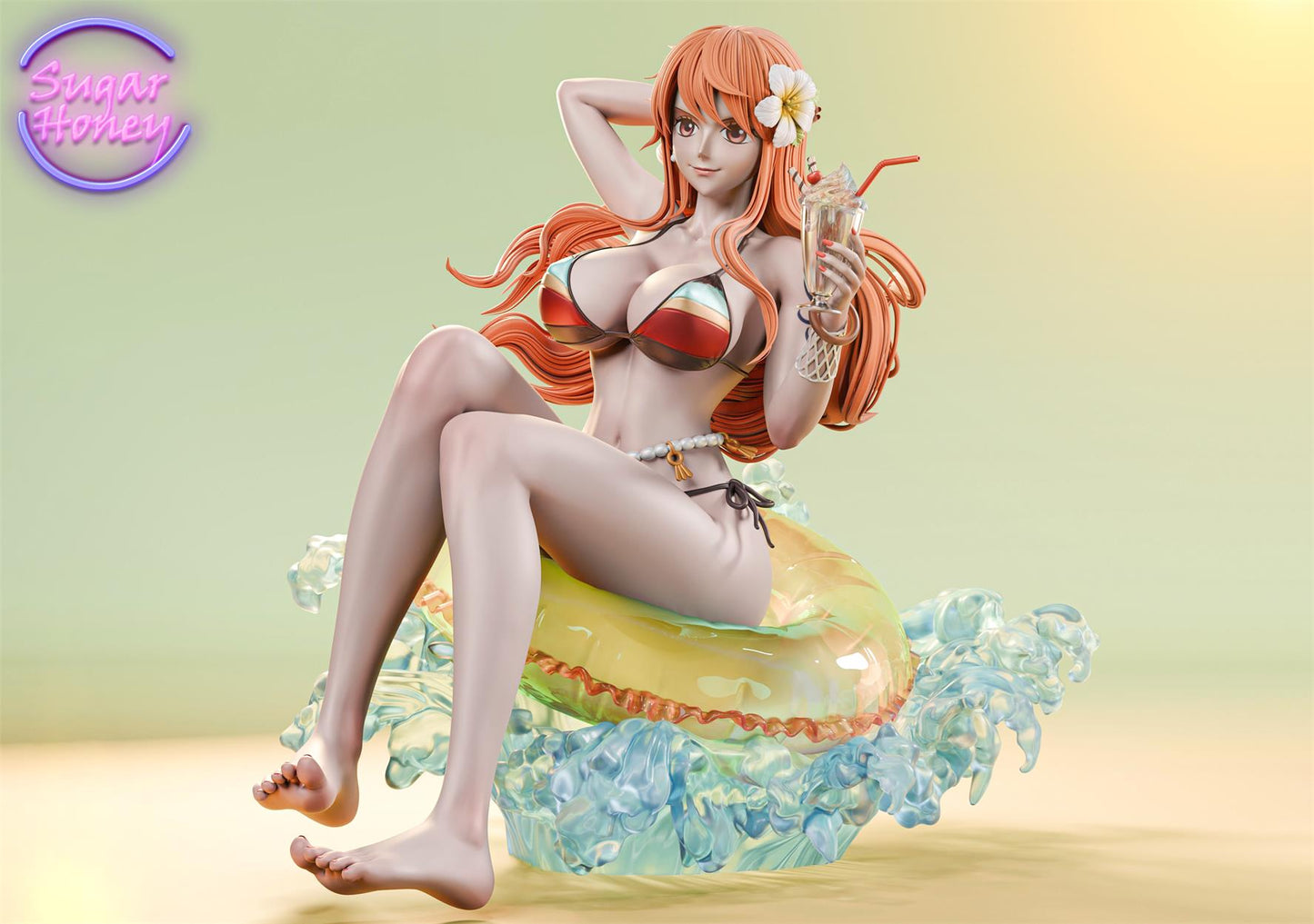 [Warehouse in Stock] Sugar Honey Studio - Statue - One Piece - Summer Party 001 Swimsuit Nami