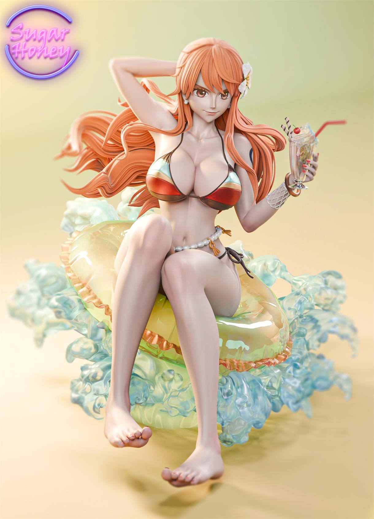 [Warehouse in Stock] Sugar Honey Studio - Statue - One Piece - Summer Party 001 Swimsuit Nami
