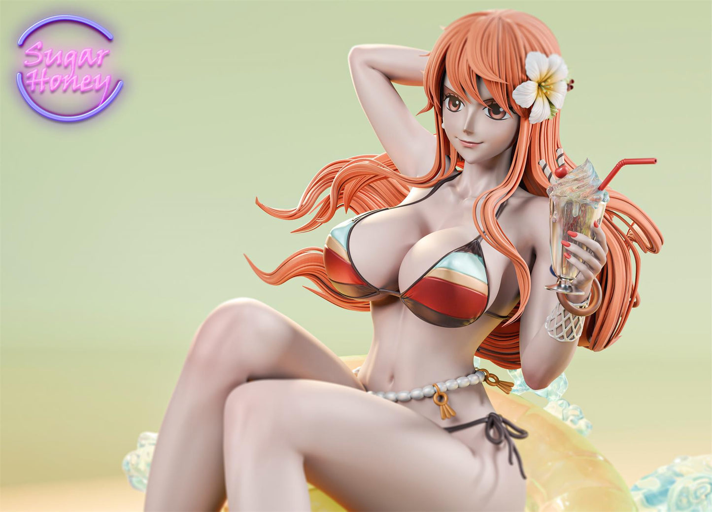 [Warehouse in Stock] Sugar Honey Studio - Statue - One Piece - Summer Party 001 Swimsuit Nami