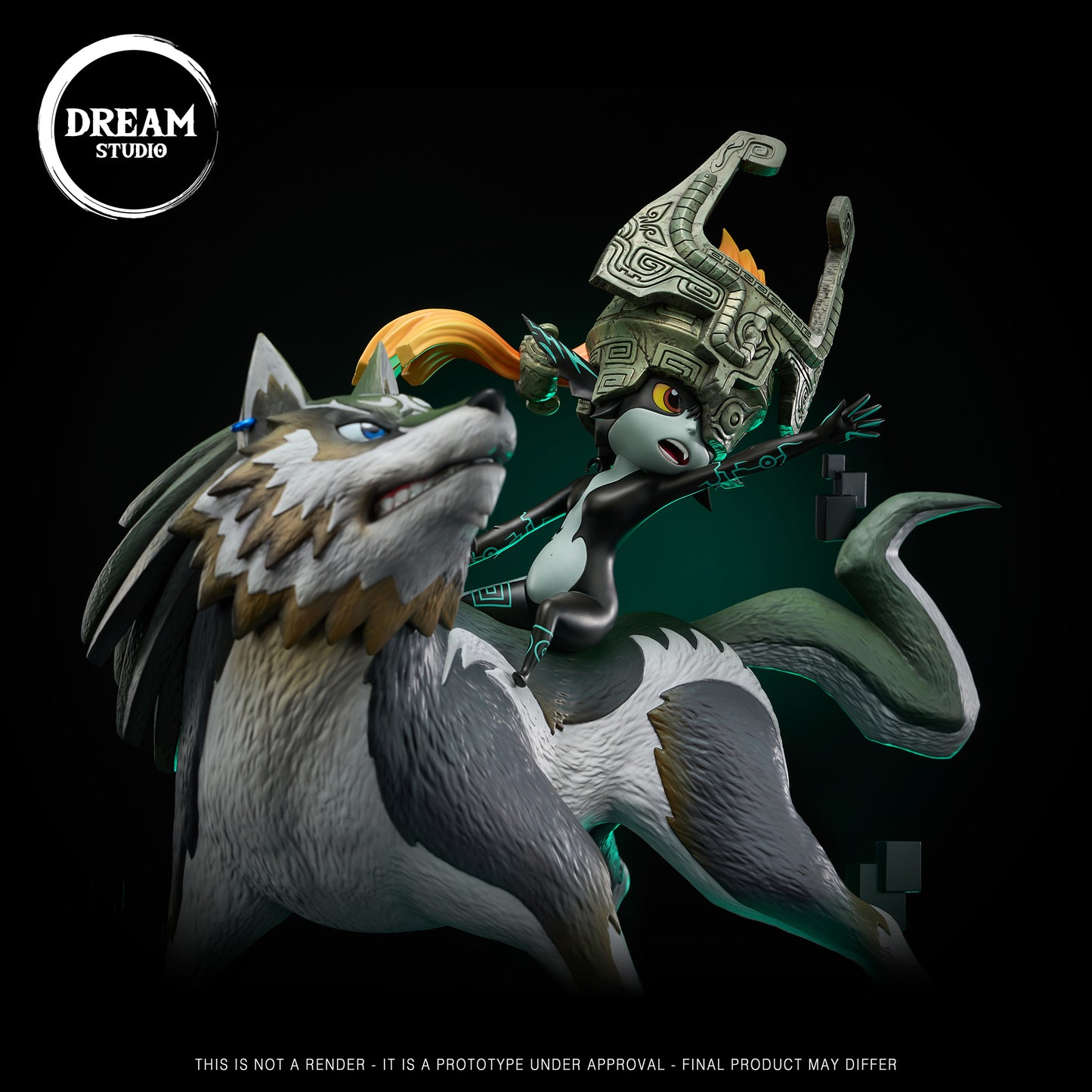 [Warehouse in Stock] Dream Studio - Statue - The Legend of Zelda - Wolf Link & Midna