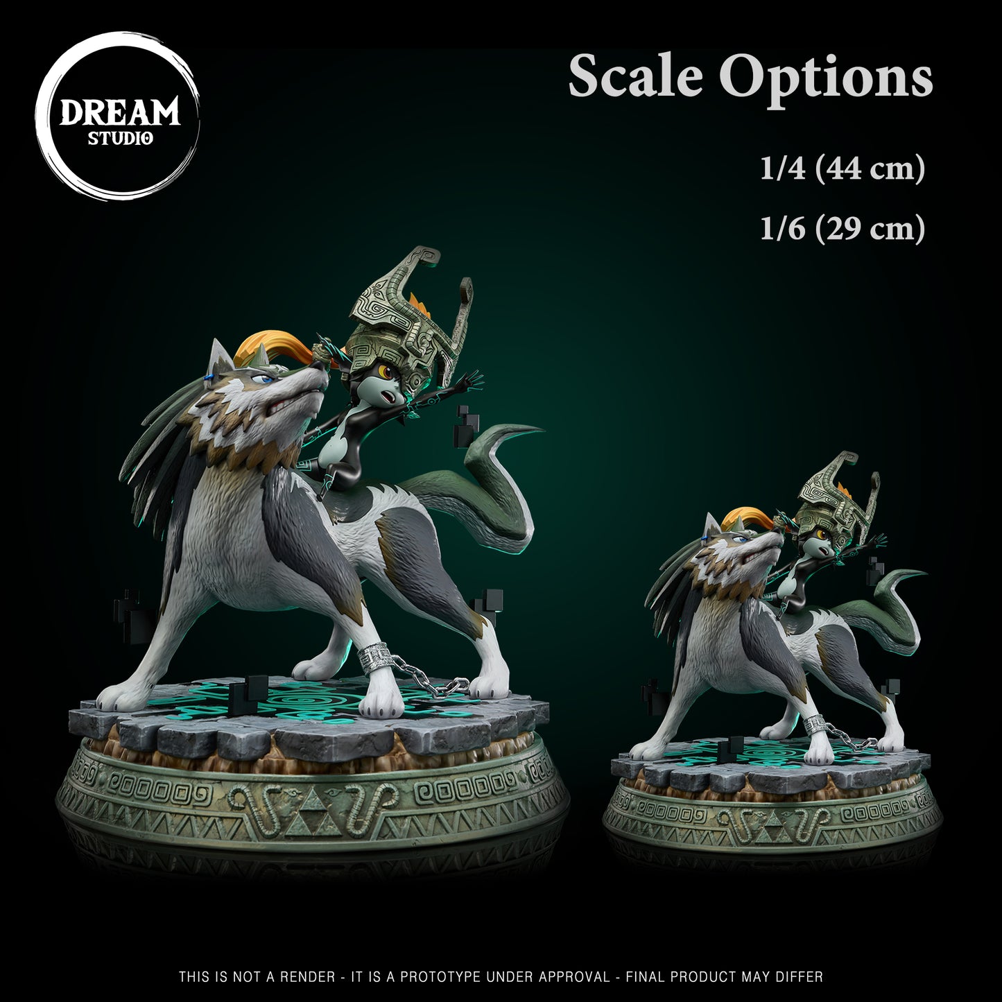 [Warehouse in Stock] Dream Studio - Statue - The Legend of Zelda - Wolf Link & Midna