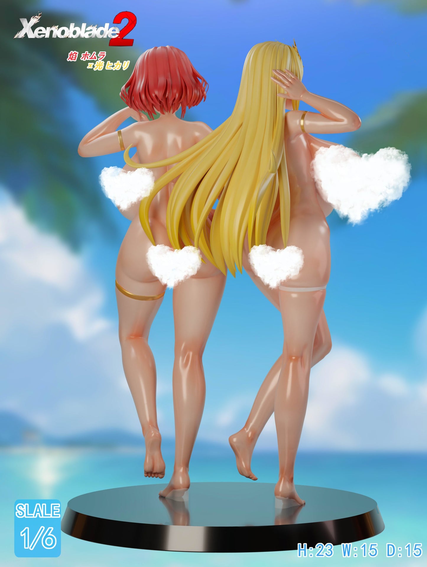 [Pre-Order Closed] SC Studio - Statue - Xenoblade - Pyra & Mythra Swimsuit