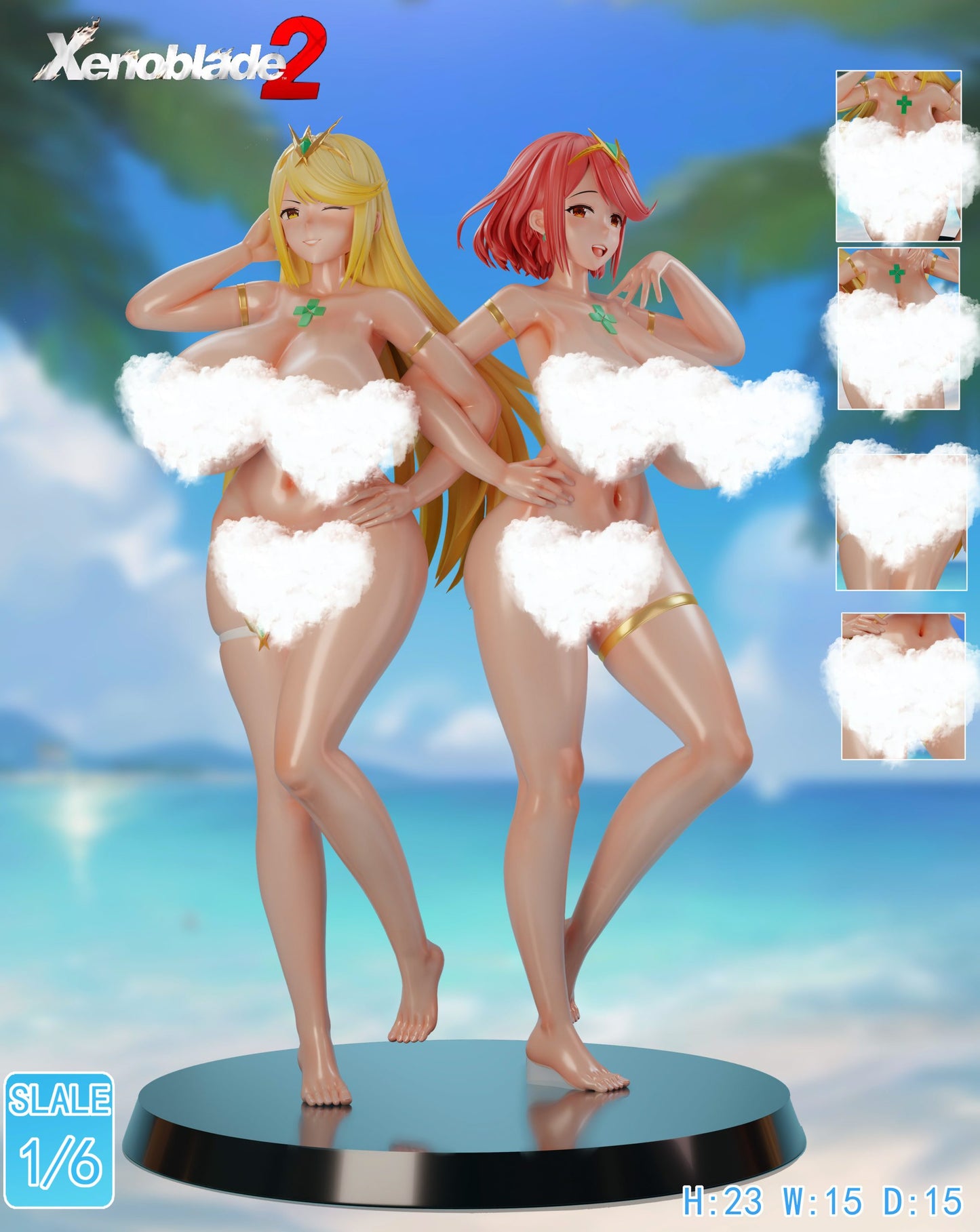 [Pre-Order Closed] SC Studio - Statue - Xenoblade - Pyra & Mythra Swimsuit