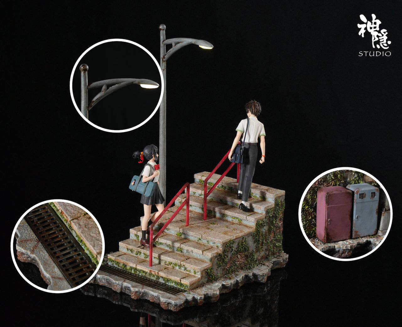 [Warehouse in Stock] Shen Yin Studio - Statue - Your Name - Silhouette Moment Series Mitsuha Miyamizu & Taki Tachibana