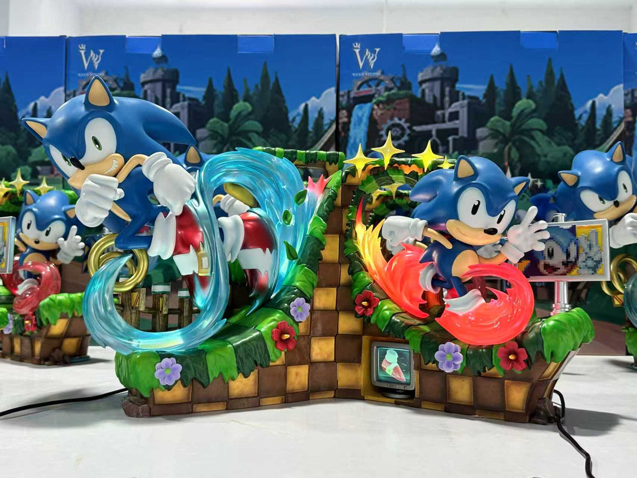 [Warehouse in Stock] Wake Studio - Statue - Super Sonic - Speed Sonic