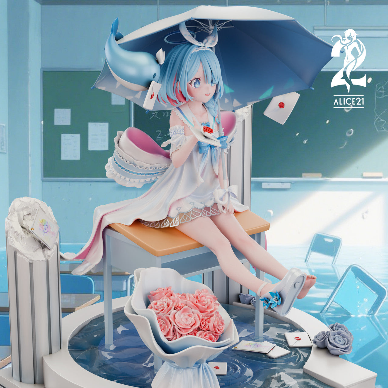 [Pre-Order] Alice21 Studio - Statue - Blue Archive - Pure White Vow wedding dress Arona