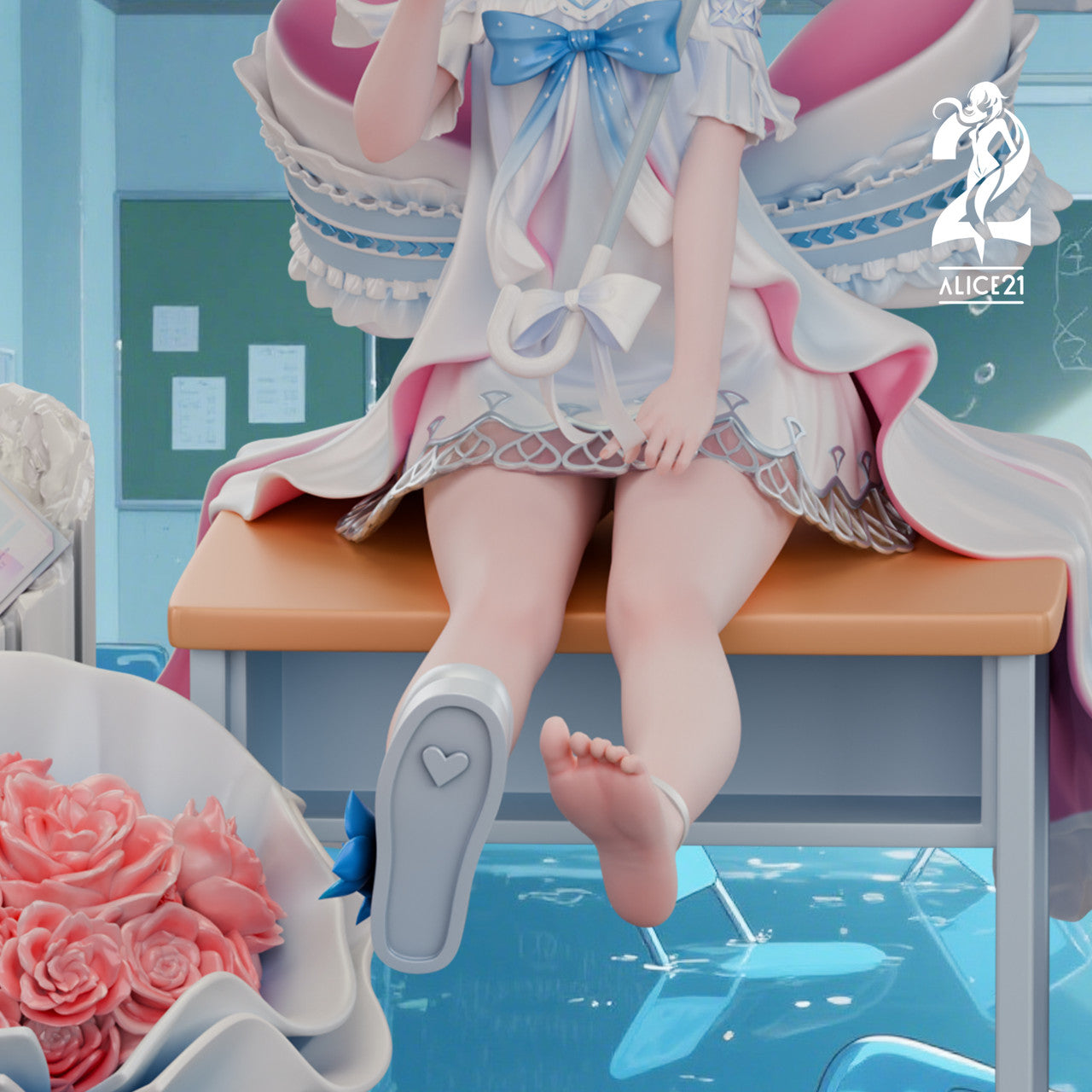 [Pre-Order] Alice21 Studio - Statue - Blue Archive - Pure White Vow wedding dress Arona