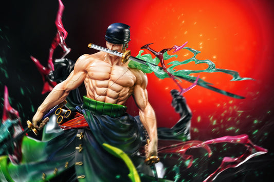 [Warehouse in Stock] SY Studio & LX Studio - Statue - One Piece - Zoro King of Hell B version Half transparent