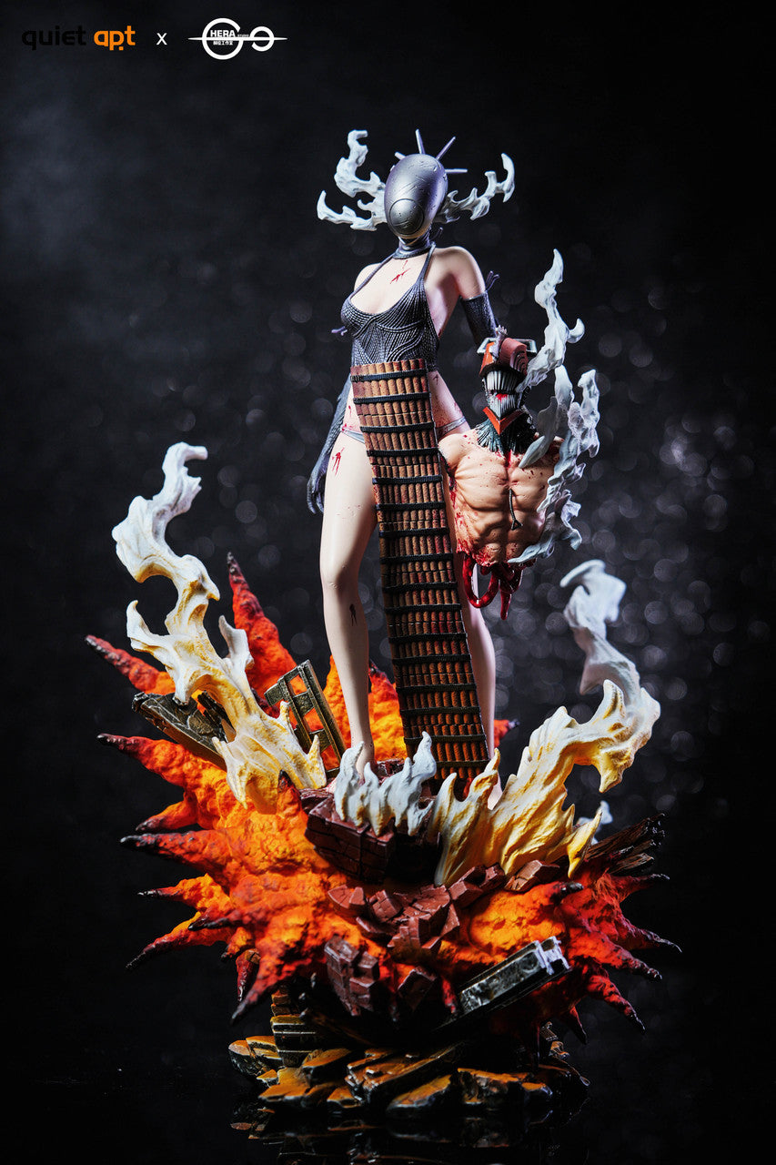 [Pre-Order] QuietArt x Hera Studio - Statue - Chainsaw Man - Bomb Demon Bom & Reze & Kiss Busts