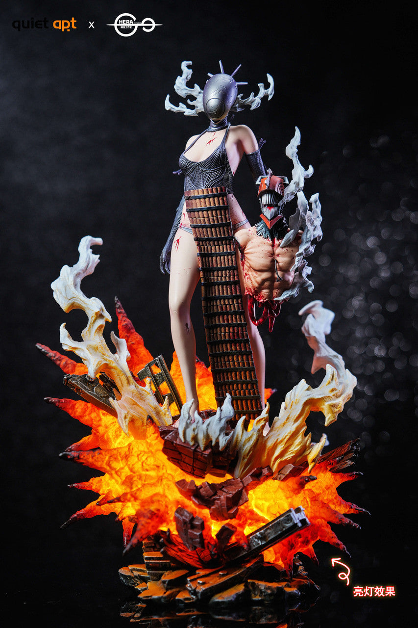 [Pre-Order] QuietArt x Hera Studio - Statue - Chainsaw Man - Bomb Demon Bom & Reze & Kiss Busts